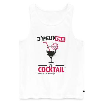 J'peux pas, j'ai cocktail - Débardeur bio Premium Homme - blanc - Devant - Michal (187cm)