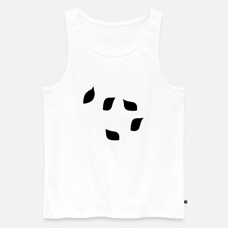 Five Leaves Leaf Pattern Tree - Men's Premium Organic Tank Top - white