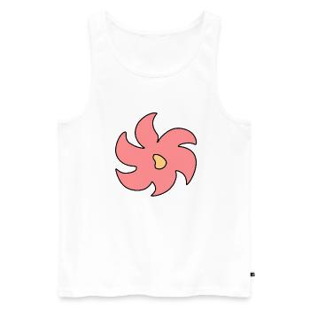 Symbole Plante Fleur Rose - Débardeur bio Premium Homme - blanc - Devant - Michal (187cm)