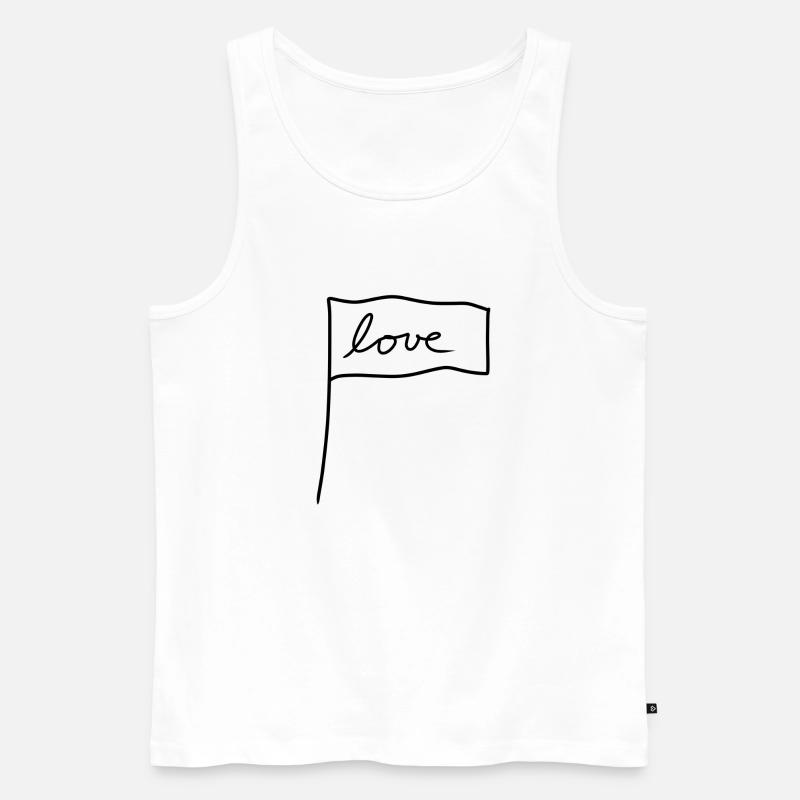 flagge symbol form liebe - Männer Premium Bio Tank Top - Weiß