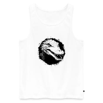 Alligator - Men's Premium Organic Tank Top - white - Front - Michal (187cm)