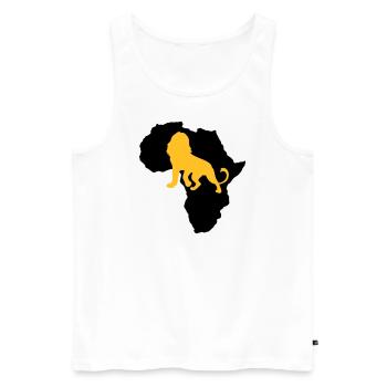 Löwe Afrika Safari Kenya Serengeti Reggae Roots - Débardeur bio Premium Homme - blanc - Devant - Michal (187cm)
