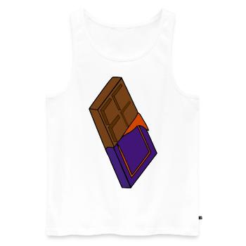 Tafel Schokolade Kostüm zu Fasching und Karneval - Männer Premium Bio Tank Top - Weiß - Vorne - AI Model Male 178 light (178cm)