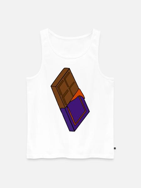 Chokoladebar kostume til karneval og karneval - Herre Premium økologisk tanktop - hvid