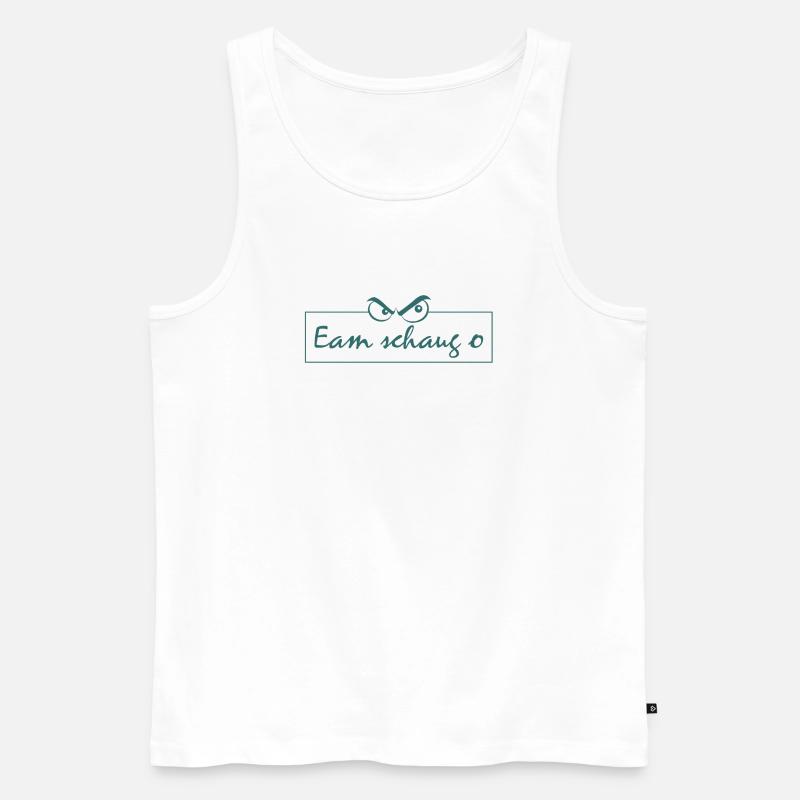 Bayern lustiger Spruch - Männer Premium Bio Tank Top - Weiß