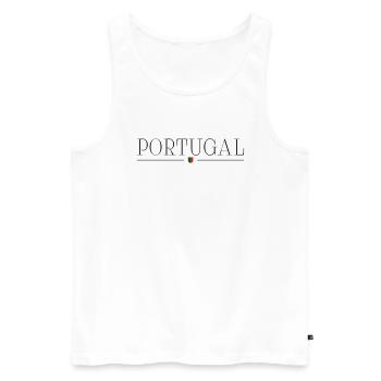 Portugal T-Shirt: Sun, Sea, Style - Men's Premium Organic Tank Top - white - Front - Michal (187cm)