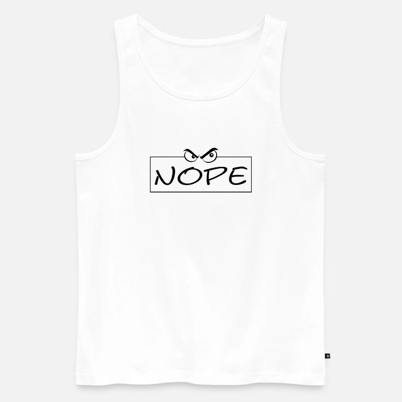 Nope - Männer Premium Bio Tank Top - Weiß
