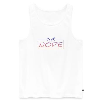 Nope - Männer Premium Bio Tank Top - Weiß - Vorne - Michal (187cm)