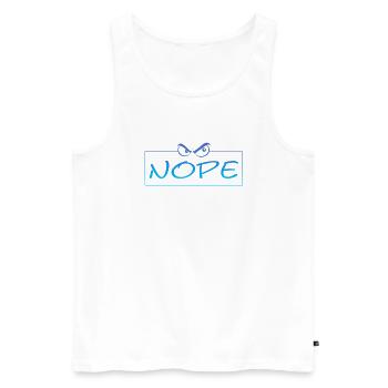 Nope - Männer Premium Bio Tank Top - Weiß - Vorne - Michal (187cm)