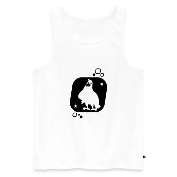 Aigle - Oiseau de proie Faucon Vautour - Débardeur bio Premium Homme - blanc - Devant - Michal (187cm)