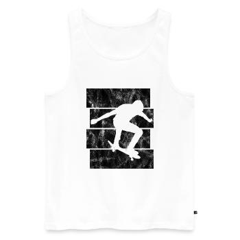 Skateboarder Skateboard Skater Skate Skateing - Männer Premium Bio Tank Top - Weiß - Vorne - Michal (187cm)