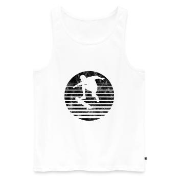Skateboarder Skateboard Skater Skate Skateing - Débardeur bio Premium Homme - blanc - Devant - Michal (187cm)