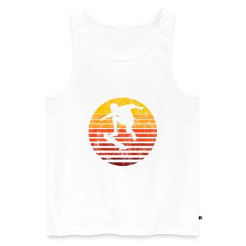 Skateboarder Skateboard Skater Skate Skateing - Débardeur bio Premium Homme - blanc - Devant - Michal (187cm)