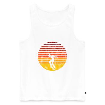 Skateboarder Skateboard Skater Skate Skateing - Débardeur bio Premium Homme - blanc - Devant - Michal (187cm)