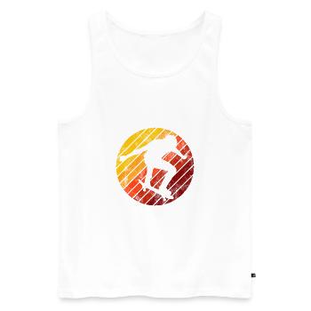 Skateboard Skateboarder Skater Skate Skateing - Débardeur bio Premium Homme - blanc - Devant - Michal (187cm)