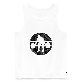 Musculation Musculation GYM Fitnessstudio Retro - Débardeur bio Premium Homme - blanc - Devant - AI Model Male 178 light (178cm)