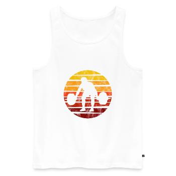 Bodybuilding Bodybuilder GYM Fitnessstudio Retro - Männer Premium Bio Tank Top - Weiß - Vorne - Michal (187cm)