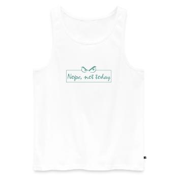 Nope not today - Männer Premium Bio Tank Top - Weiß - Vorne - AI Model Male 178 light (178cm)