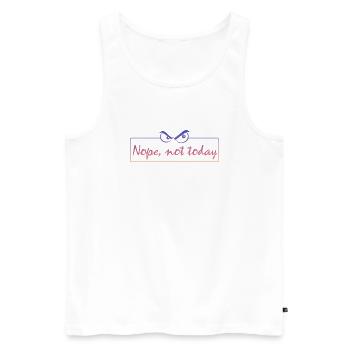 Nope not today - Männer Premium Bio Tank Top - Weiß - Vorne - AI Model Male 178 light (178cm)