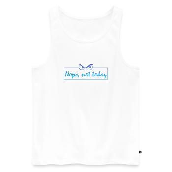 Nope not today - Männer Premium Bio Tank Top - Weiß - Vorne - AI Model Male 178 light (178cm)
