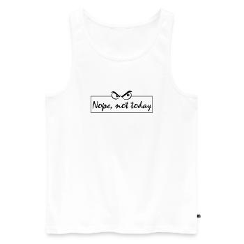 Nope Not Today - Männer Premium Bio Tank Top - Weiß - Vorne - AI Model Male 178 light (178cm)