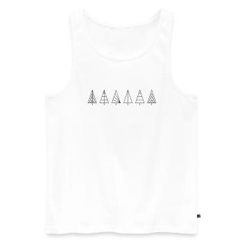 Arbres de Noël abstraits - Débardeur bio Premium Homme - blanc - Devant - Michal (187cm)