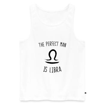 The perfect man is libra - Débardeur bio Premium Homme - blanc - Devant - Michal (187cm)