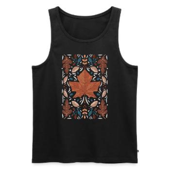 Feuilles d’automne en automne - Débardeur bio Premium Homme - charbon - Devant - Alexander (188cm)