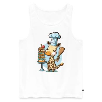 Tall Order Cooking - Men's Premium Organic Tank Top - white - Front - AI Model Male 178 light (178cm)