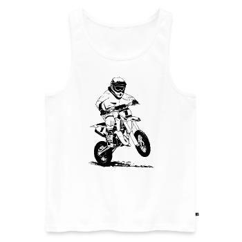 Kinder Motocross - KIDS MX - Men's Premium Organic Tank Top - white - Front - AI Model Male 178 light (178cm)