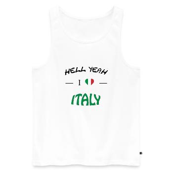 italien flagge italy Italia - Männer Premium Bio Tank Top - Weiß - Vorne - Michal (187cm)