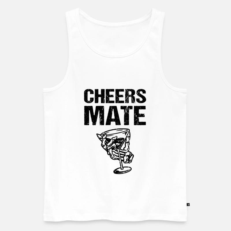Cheers Mate - Männer Premium Bio Tank Top - Weiß