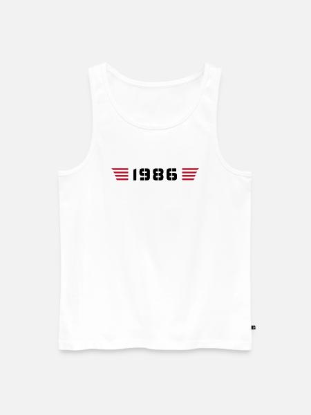 Année de naissance Anniversaire Né en - Fabriqué en 1986 - Débardeur bio Premium Homme - blanc