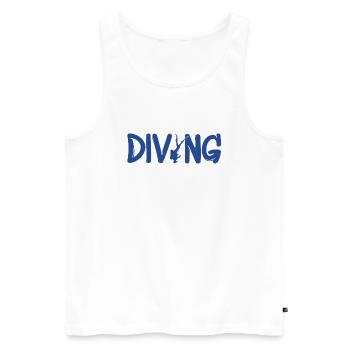 Tauchen - Männer Premium Bio Tank Top - Weiß - Vorne - Michal (187cm)
