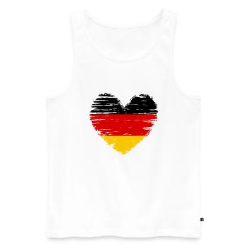 Drapeau drapeau drapeau de l’Allemagne - Débardeur bio Premium Homme - blanc - Devant - Michal (187cm)