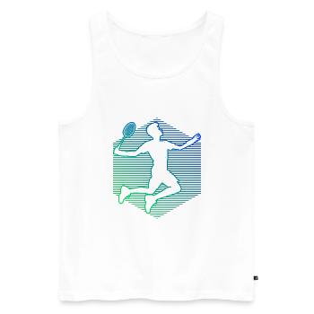 Men's Badminton Players Women's Badminton - Men's Premium Organic Tank Top - white - Front - Michal (187cm)