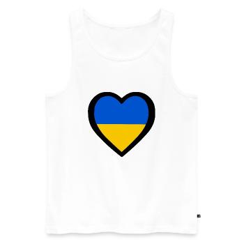 Ukraine - Männer Premium Bio Tank Top - Weiß - Vorne - AI Model Male 178 light (178cm)