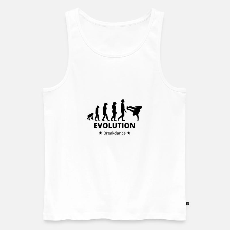 Evolution - Breakdance - Men's Premium Organic Tank Top - white