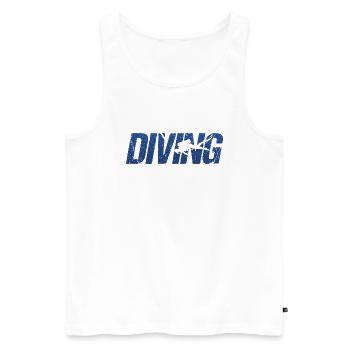 tauchen diving dive - Männer Premium Bio Tank Top - Weiß - Vorne - Michal (187cm)
