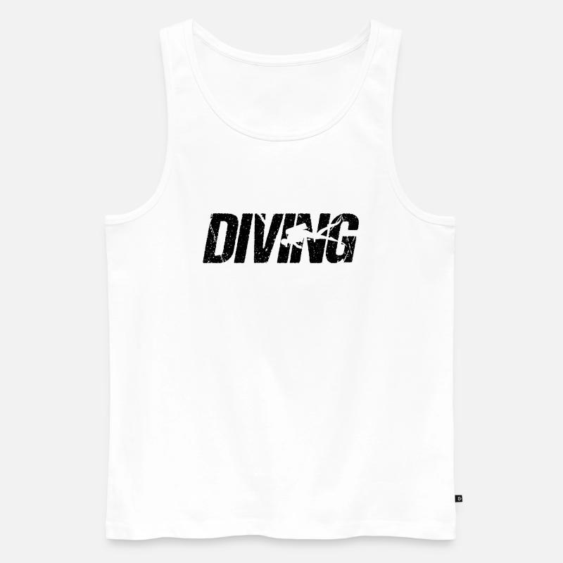 Tauchen Dive Diving - Männer Premium Bio Tank Top - Weiß