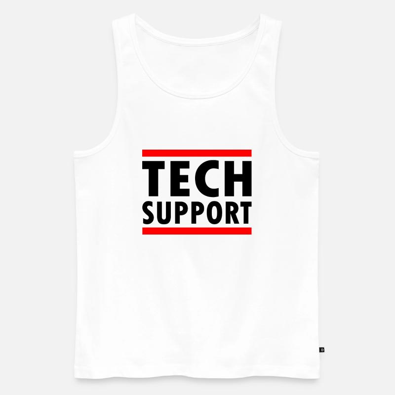 tech support - Männer Premium Bio Tank Top - Weiß