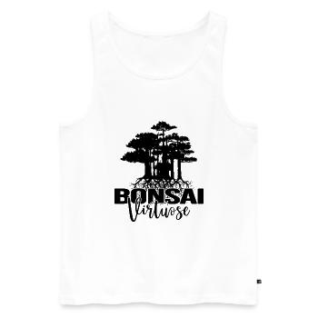 BONSAI-Wäldchen Yamadori Nebari Bonsai-Baum - Männer Premium Bio Tank Top - Weiß - Vorne - Michal (187cm)