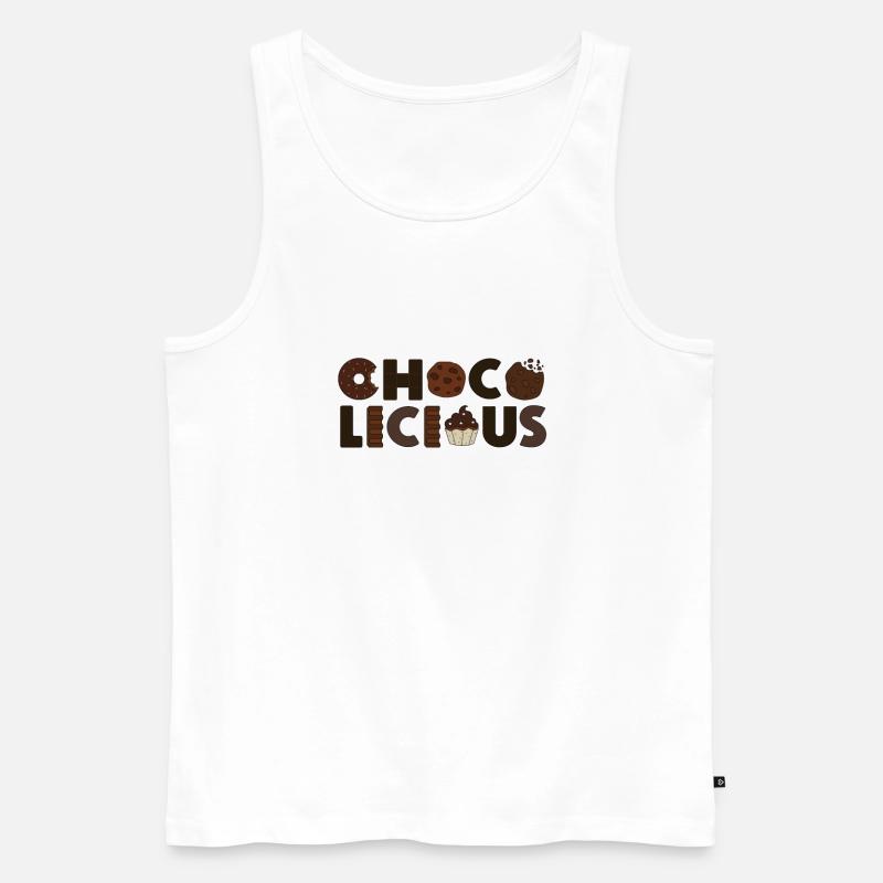 Schokoladen Design - CHOCO LICIOUS - Männer Premium Bio Tank Top - Weiß