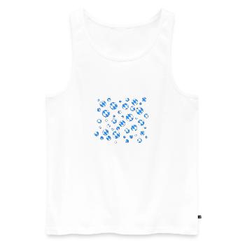 Bayern bayrische Flagge bayern - Männer Premium Bio Tank Top - Weiß - Vorne - AI Model Male 178 light (178cm)