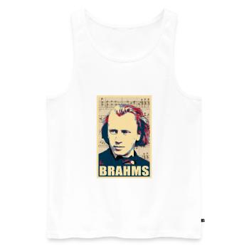 Johannes Brahms - Men's Premium Organic Tank Top - white - Front - AI Model Male 178 light (178cm)