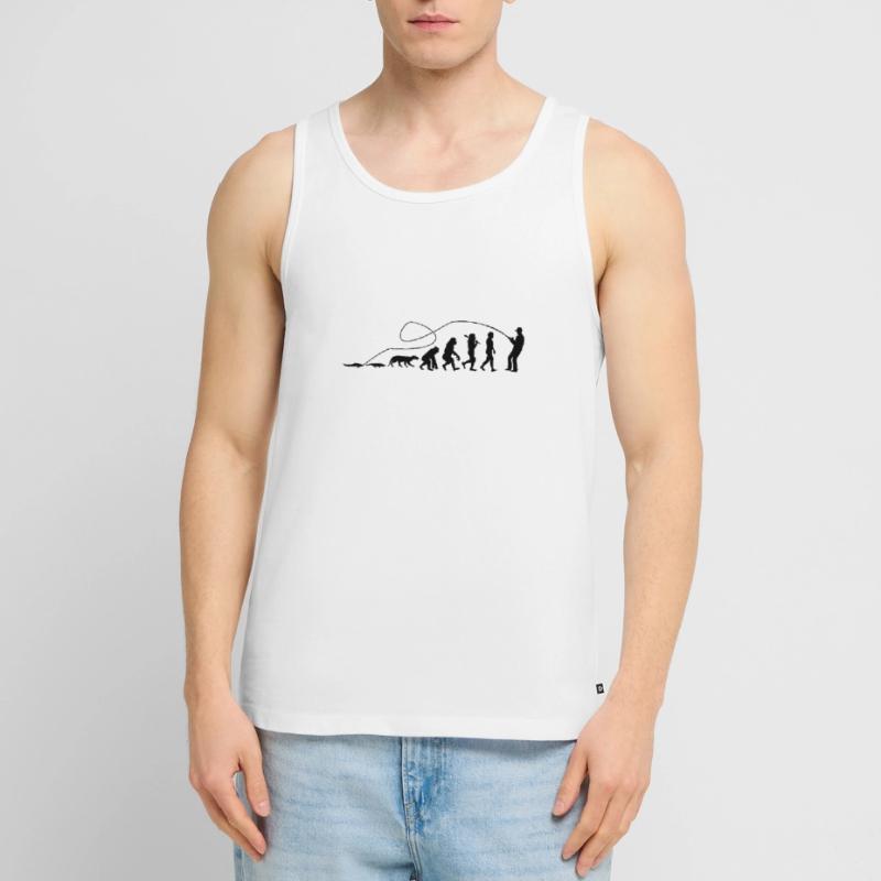 Evolution Angler TShirt Männer Premium Bio Tank Top