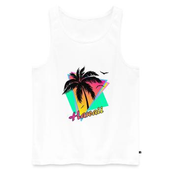 Hawaii - Débardeur bio Premium Homme - blanc - Devant - Michal (187cm)