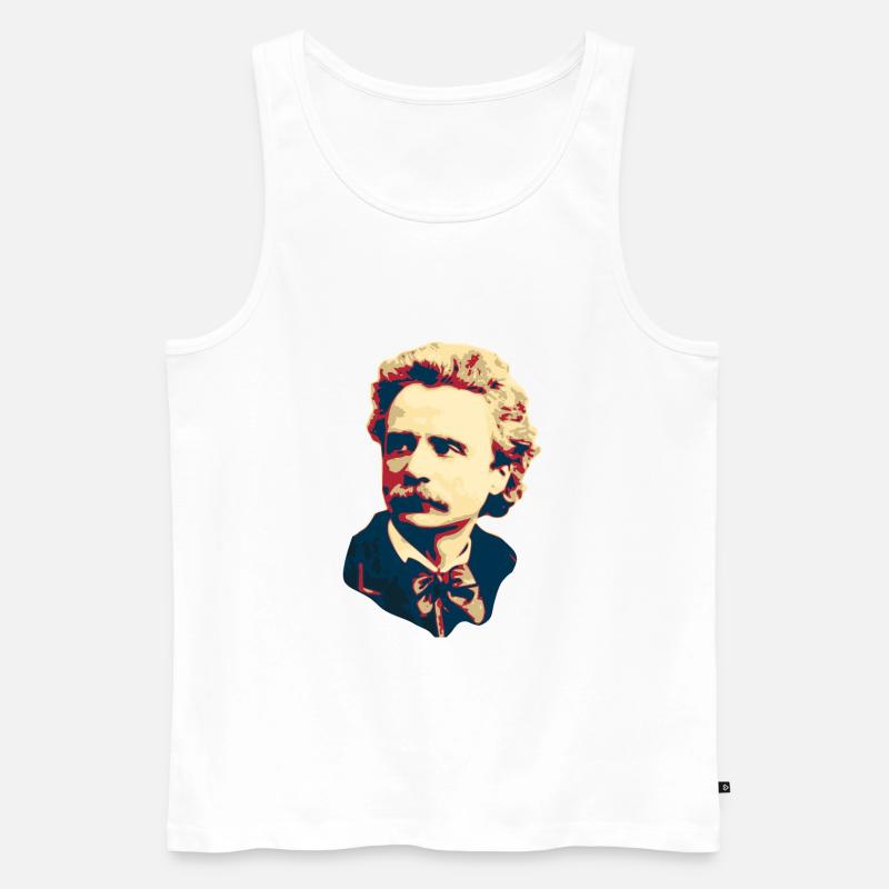 Edvard Grieg - Männer Premium Bio Tank Top - Weiß