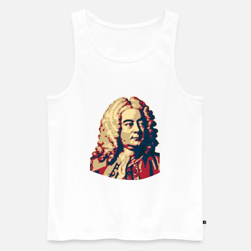 Georg Friedrich Händel - Männer Premium Bio Tank Top - Weiß