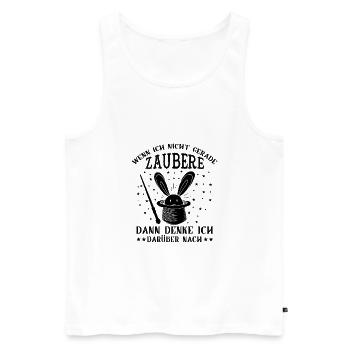 Zauberei Zauberer Zaubern Sprüche - Männer Premium Bio Tank Top - Weiß - Vorne - AI Model Male 178 light (178cm)